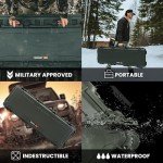 NANUK 995 Hard Case 55” with Wheels & Customizable Foam Insert, IP67 Waterproof & Crushproof, Rugged Construction for Ultimate Protection, Made in Canada – Black (55.1” x 17.3” x 6.6”)