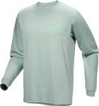 Arc'teryx Kragg SL Cotton Bird Tile Shirt LS Men's | Soft Cotton Climbing Shirt with Tiled Bird Graphic | Stone Green/Phosphorescent, X-Large