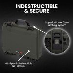 NANUK 910 Waterproof Watch Travel Case - 10 Slot Watch Briefcase, Impact-Resistant, Dustproof, Carry-On Approved, Premium Foam Interior, 14.3" x 11.1" x 4.7" - Made in North America (Olive)