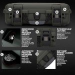 NANUK 910 Waterproof Watch Travel Case - 10 Slot Watch Briefcase, Impact-Resistant, Dustproof, Carry-On Approved, Premium Foam Interior, 14.3" x 11.1" x 4.7" - Made in North America (Olive)