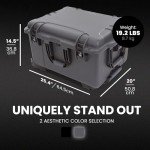 NANUK 960 Pro Photo Kit – Waterproof Travel Camera Hard Case with Padded Dividers and Wheels, 25.4” x 20” x 14.5” Dustproof and Impact-Resistant, Ideal for Heavy Loads – Graphite