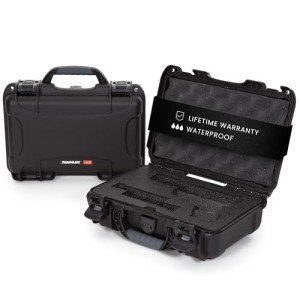 NANUK 909 Hard Case with Custom Foam Insert for Glock, IP67 Waterproof & Crushproof, Rugged Construction for Ultimate Protection, Made in Canada – Black (12.6” x 9” x 4.4”)