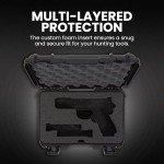 NANUK 909 Hard Case with Custom Foam Insert for Glock, IP67 Waterproof & Crushproof, Rugged Construction for Ultimate Protection, Made in Canada – Black (12.6” x 9” x 4.4”)