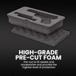 NANUK 909 Hard Case with Custom Foam Insert for Glock, IP67 Waterproof & Crushproof, Rugged Construction for Ultimate Protection, Made in Canada – Black (12.6” x 9” x 4.4”)