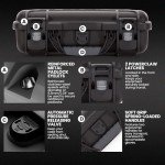 NANUK 909 Hard Case with Custom Foam Insert for Glock, IP67 Waterproof & Crushproof, Rugged Construction for Ultimate Protection, Made in Canada – Black (12.6” x 9” x 4.4”)