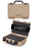 NANUK 909 Hard Case with Customizable Cubed Foam, IP67 Waterproof & Crushproof, Rugged Construction for Ultimate Protection, Made in Canada – Tan (12.6” x 9” x 4.4”)