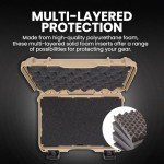 NANUK 909 Hard Case with Customizable Cubed Foam, IP67 Waterproof & Crushproof, Rugged Construction for Ultimate Protection, Made in Canada – Tan (12.6” x 9” x 4.4”)