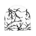 Taowave Arcteryx Beanie,Y2K Lightning Pattern Wool Acrylic Knitted Hat, White Black, One Size