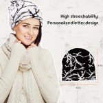 Taowave Arcteryx Beanie,Y2K Lightning Pattern Wool Acrylic Knitted Hat, White Black, One Size