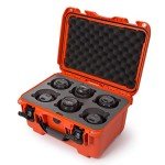 Nanuk 918 Waterproof Hard Case with Custom Foam Insert for 6 Lenses - Orange