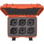 Nanuk 918 Waterproof Hard Case with Custom Foam Insert for 6 Lenses - Orange