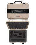 NANUK 910 Hard Case with 2 UP Custom Foam Insert, IP67 Waterproof & Crushproof, Rugged Construction for Ultimate Protection, Made in Canada – Tan (14.3” x 11.1” x 4.7”)