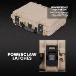 NANUK 910 Hard Case with 2 UP Custom Foam Insert, IP67 Waterproof & Crushproof, Rugged Construction for Ultimate Protection, Made in Canada – Tan (14.3” x 11.1” x 4.7”)