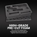 NANUK 910 Hard Case with 2 UP Custom Foam Insert, IP67 Waterproof & Crushproof, Rugged Construction for Ultimate Protection, Made in Canada – Tan (14.3” x 11.1” x 4.7”)