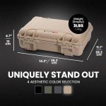 NANUK 910 Hard Case with 2 UP Custom Foam Insert, IP67 Waterproof & Crushproof, Rugged Construction for Ultimate Protection, Made in Canada – Tan (14.3” x 11.1” x 4.7”)