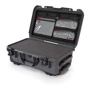 Nanuk 935 Waterproof Carry-On Hard Case with Lid Organizer and Foam Insert w/ Wheels - Graphite - Made in Canada