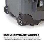 Nanuk 935 Waterproof Carry-On Hard Case with Lid Organizer and Foam Insert w/ Wheels - Graphite - Made in Canada