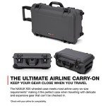 Nanuk 935 Waterproof Carry-On Hard Case with Lid Organizer and Foam Insert w/ Wheels - Graphite - Made in Canada