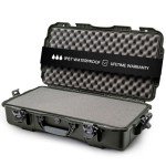 NANUK 980 Hard Case 30” with Customizable Cubed Foam, IP67 Waterproof & Crushproof, Rugged Construction for Ultimate Protection, Made in Canada – Olive (29.9” x 16.2” x 7.3”)