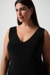 Joseph Ribkoff Womens V-Neck Cami Style 201546 Color Black Size 14