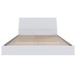 Nexera 2-Piece Bedset with Bed Frame and Headboard, White, Queen