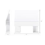 Nexera Storage Headboard, White, Twin