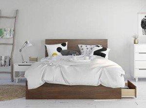 Nexera 3-Piece Bedroom Set with Bed Frame, White, Queen