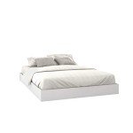 Nexera 4-Piece Bedroom Set with Bed Frame, White, Queen