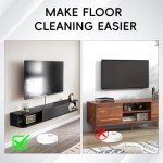 Pmnianhua Floating TV Stand with Drawer,47'' Wall-Mounted TV Cabinet,Floating TV Console,Under TV Entertainment Shelf with Storage for Bedroom Living Room(Black)
