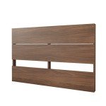 Nexera 2-Piece Bedset with Bed Frame and Headboard, Brown, Queen