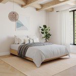 Nexera Platform Bed Frame, Beige, Full