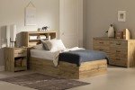 South Shore Furniture Tassio Bookcase Headboard, Twin, Nordik Oak