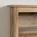 South Shore Furniture Tassio Bookcase Headboard, Twin, Nordik Oak