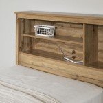 South Shore Furniture Tassio Bookcase Headboard, Twin, Nordik Oak