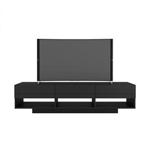 Nexera 72-Inch Tv Stand with 3-Drawers, Black, 72-Inch