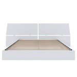 Nexera 2-Piece Bedset with Bed Frame and Headboard, White, Queen