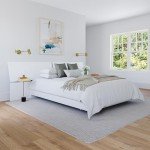 Nexera 2-Piece Bedset with Bed Frame and Headboard, White, Queen