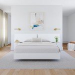 Nexera 2-Piece Bedset with Bed Frame and Headboard, White, Queen