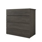 Nexera 4-Piece Bedroom Set with Bed Frame, Grey, Full