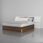 Nexera 2-Piece Bedset with Bed Frame and Headboard, Brown, Queen
