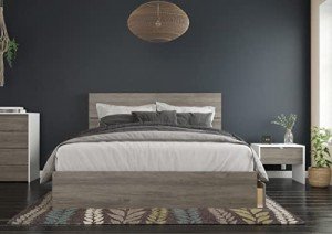Nexera 3-Piece Bedroom Set with Bed Frame, Grey, Queen