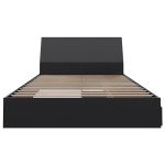 Nexera 2-Piece Bedset with Bed Frame and Headboard, Black, Queen