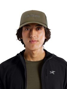Arc'teryx Bird Word Trucker Hat | Lightweight Breathable Trucker Hat | Tatsu/Forage, Small Medium
