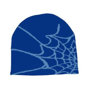 Taowave Arcteryx Beanie,Y2K Gothic Spider Pattern Wool Streetwear Headwear Winter Knit Beanies Hats for Men Women, Blue Blue, One Size