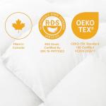 Canadian Down & Feather Co. - Regular Weight 650 Loft White Goose Down Duvet King Size - 360 TC Shell 100% Cotton - Filled in Canada