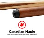Viper Commercial/House 57" 1-Piece Canadian Maple Billiard/Pool Cue, 20 Ounce