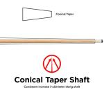 Viper Commercial/House 57" 1-Piece Canadian Maple Billiard/Pool Cue, 20 Ounce