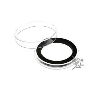 (25) Air-tite X38mm Black Ring Coin Holder Capsules for 1oz Silver Maple Leaf & Canadian $8 Polar Bear