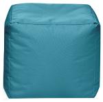 Gouchee Home Cube Brava Pouf Ottoman Foot Rest - Turquoise, Modern Square Bean Bag Chair with Water Repellent Fabric - Floor Pouf for Living Room, Bedroom or Patio - Foot Rest for Indoor and Outdoor