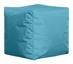 Gouchee Home Cube Brava Pouf Ottoman Foot Rest - Turquoise, Modern Square Bean Bag Chair with Water Repellent Fabric - Floor Pouf for Living Room, Bedroom or Patio - Foot Rest for Indoor and Outdoor